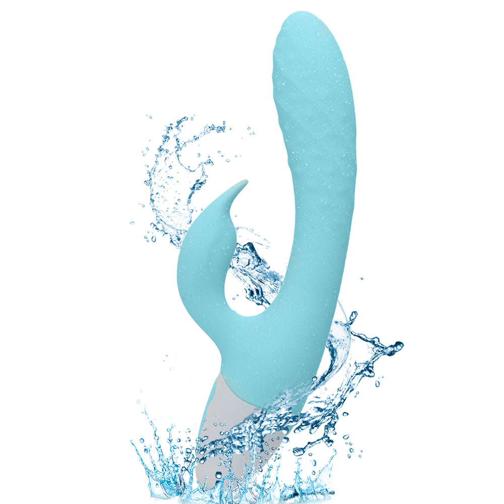 Rechargeable Rabbit Vibrator Silicone Clit Stimulator with 3 Powerful Thrusting Actions 10 Vibration Modes for G Spot Clitoris Stimulation Waterproof Dildo Vibrator Personal Adult Sex Toy for Women