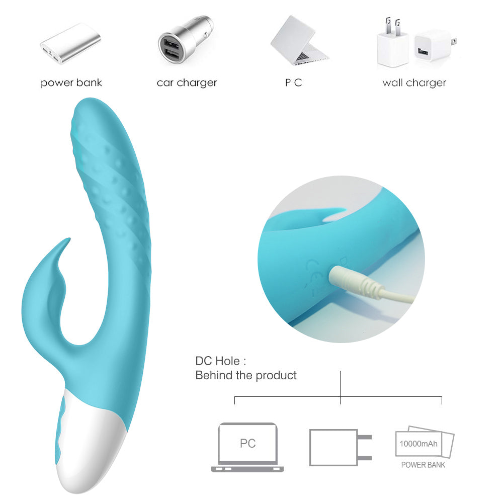 G Spot Rabbit Vibrator Adult Sex Toys with Bunny Ears for Clitoris Stimulation,Waterproof Personal Dildo Vibrator Clit Stimulator 10 Vibration Modes Quiet Dual Motor for Women Rechargeable