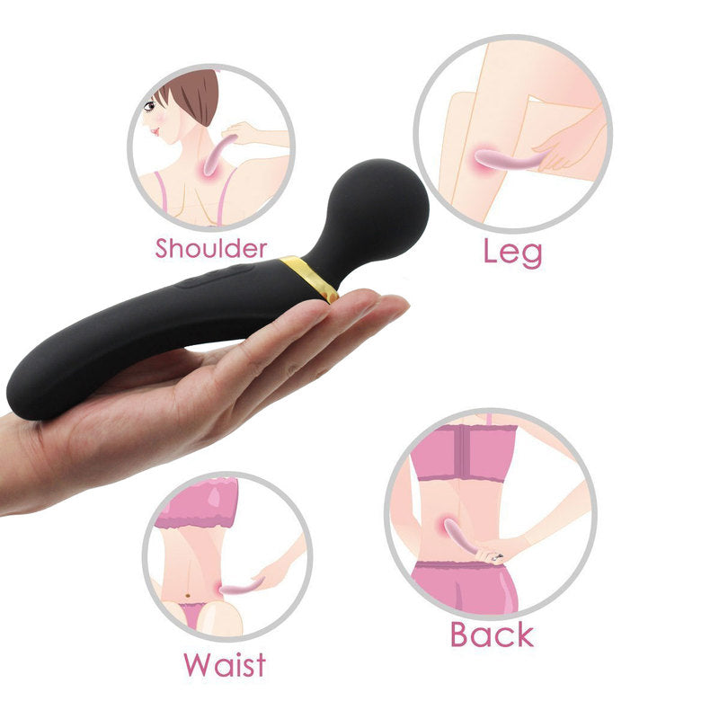 Personal Wand Vibrator with 3 Powerful Speeds 10 Vibration Modes for Men and Women Handheld Realistic Vibrator Adult Sex Toy for Full Body Massage Rechargeable Cordless