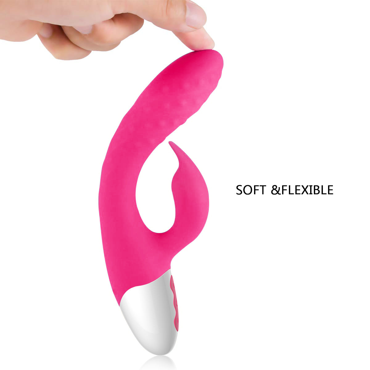 Rechargeable Rabbit Vibrator Silicone Clit Stimulator with 3 Powerful Thrusting Actions 10 Vibration Modes for G Spot Clitoris Stimulation Waterproof Dildo Vibrator Personal Adult Sex Toy for Women