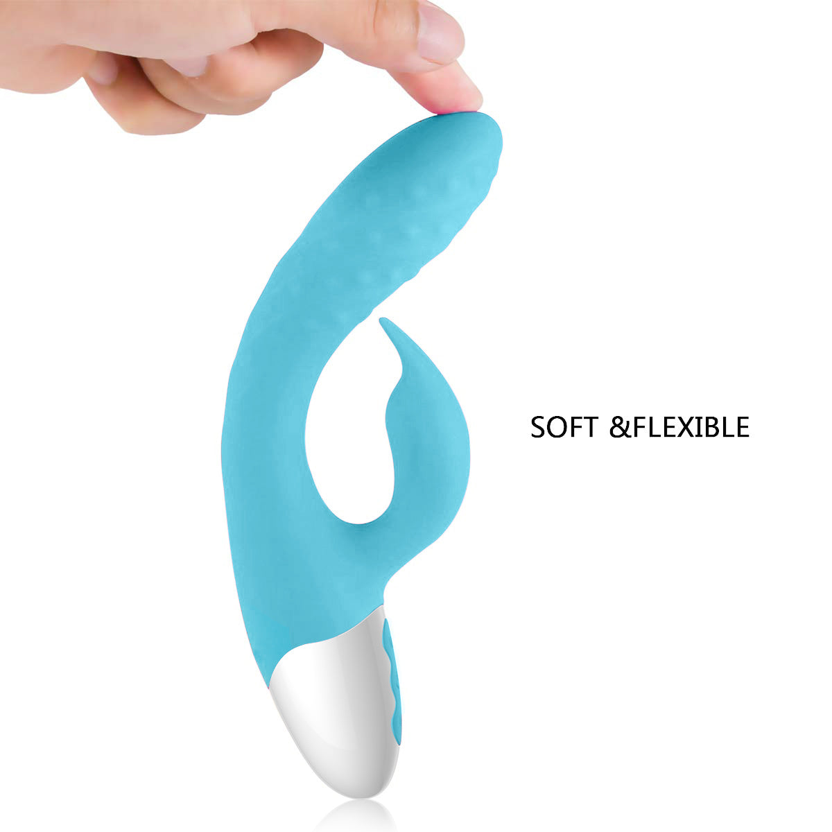 Rechargeable Rabbit Vibrator Silicone Clit Stimulator with 3 Powerful Thrusting Actions 10 Vibration Modes for G Spot Clitoris Stimulation Waterproof Dildo Vibrator Personal Adult Sex Toy for Women