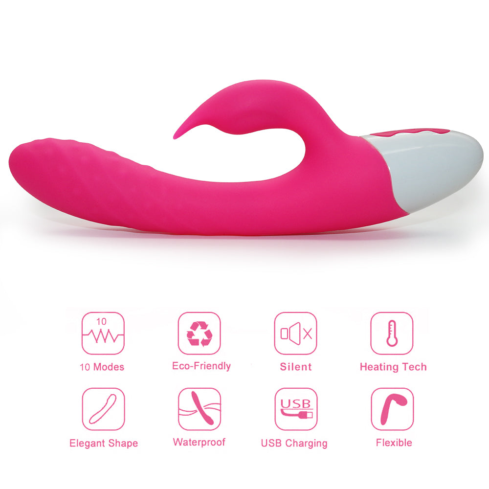 G Spot Rabbit Vibrator Adult Sex Toys with Bunny Ears for Clitoris Stimulation,Waterproof Personal Dildo Vibrator Clit Stimulator 10 Vibration Modes Quiet Dual Motor for Women Rechargeable