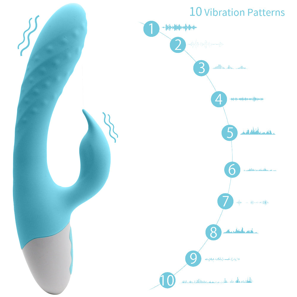 G Spot Rabbit Vibrator Adult Sex Toys with Bunny Ears for Clitoris Stimulation,Waterproof Personal Dildo Vibrator Clit Stimulator 10 Vibration Modes Quiet Dual Motor for Women Rechargeable