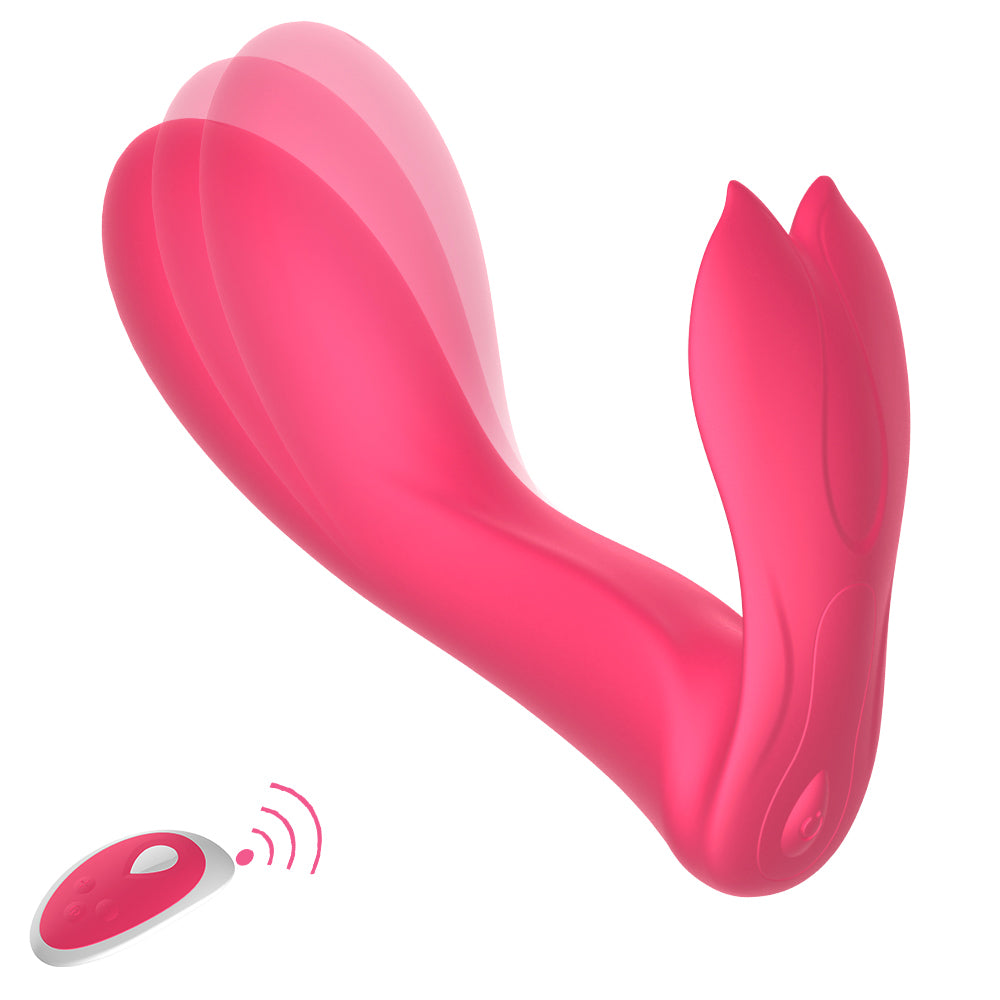 Pulsating Wearable Vibrator for Women with Thrusting Motions Vibrations Silicone Butterflies G Spot Vibrator for Couple or Solo Play Waterproof Rechargeable Remote Control