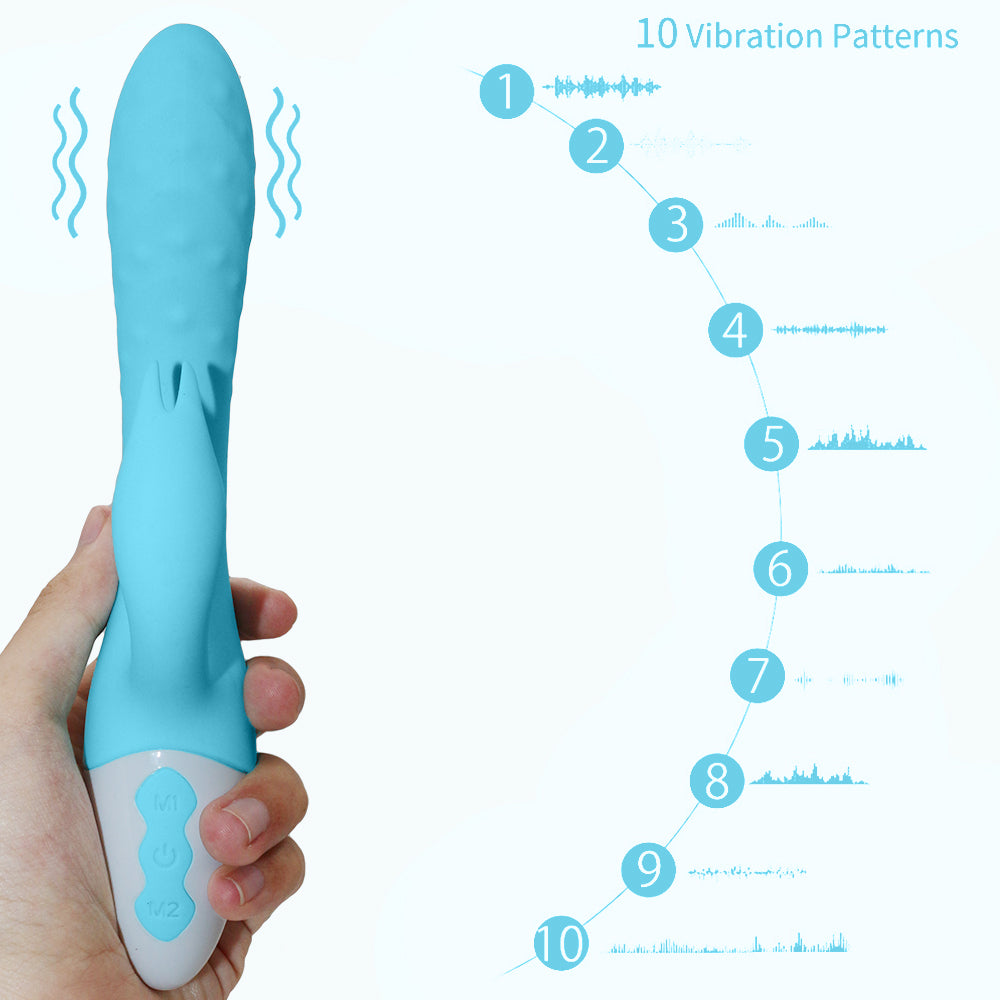 G Spot Rabbit Vibrator Adult Sex Toys with Bunny Ears for Clitoris Stimulation,Waterproof Personal Dildo Vibrator Clit Stimulator 10 Vibration Modes Quiet Dual Motor for Women Rechargeable